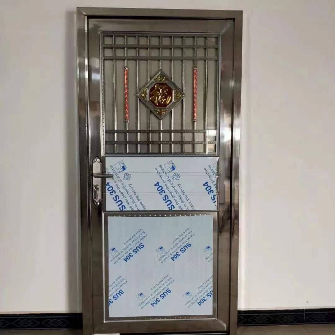 304不锈钢门单门阳台门过道门防盗门广东佛山定制家用单双开合页(图11)