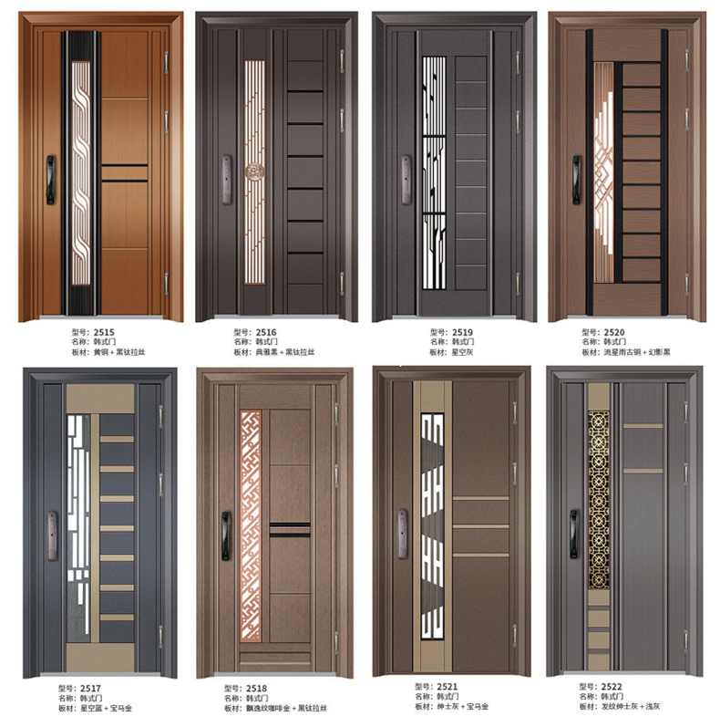 304不锈钢入户单门中式雕花韩式门中门别墅通风进户子母防盗大门(图4)