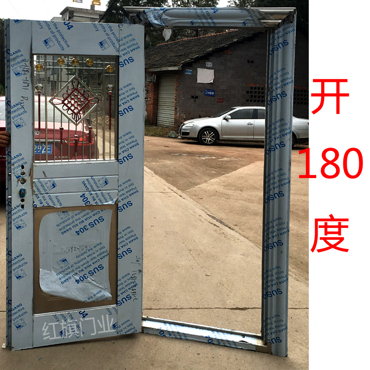 加厚不锈钢防盗门304白钢单门家用房间室外201不生绣防锈户外大门(图21)