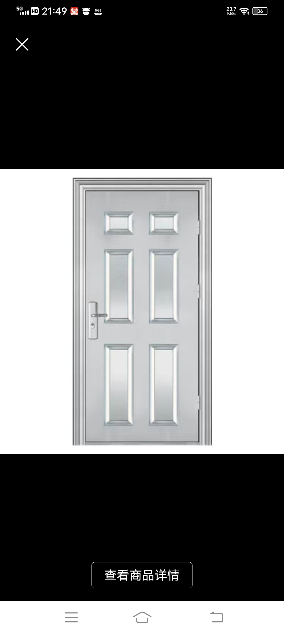 定制304加厚单开门不锈钢进户门农村防盗门乡村大门入户门(图1)