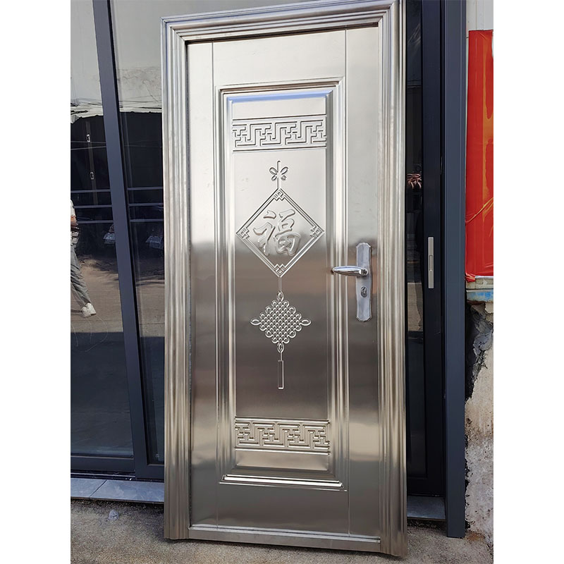 现货304加厚不锈钢门整板门防盗门单门进户门家用福字门农村自建(图15)