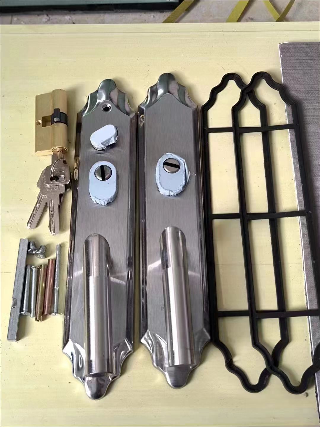 现货304加厚不锈钢门整板门防盗门单门进户门家用福字门农村自建(图4)