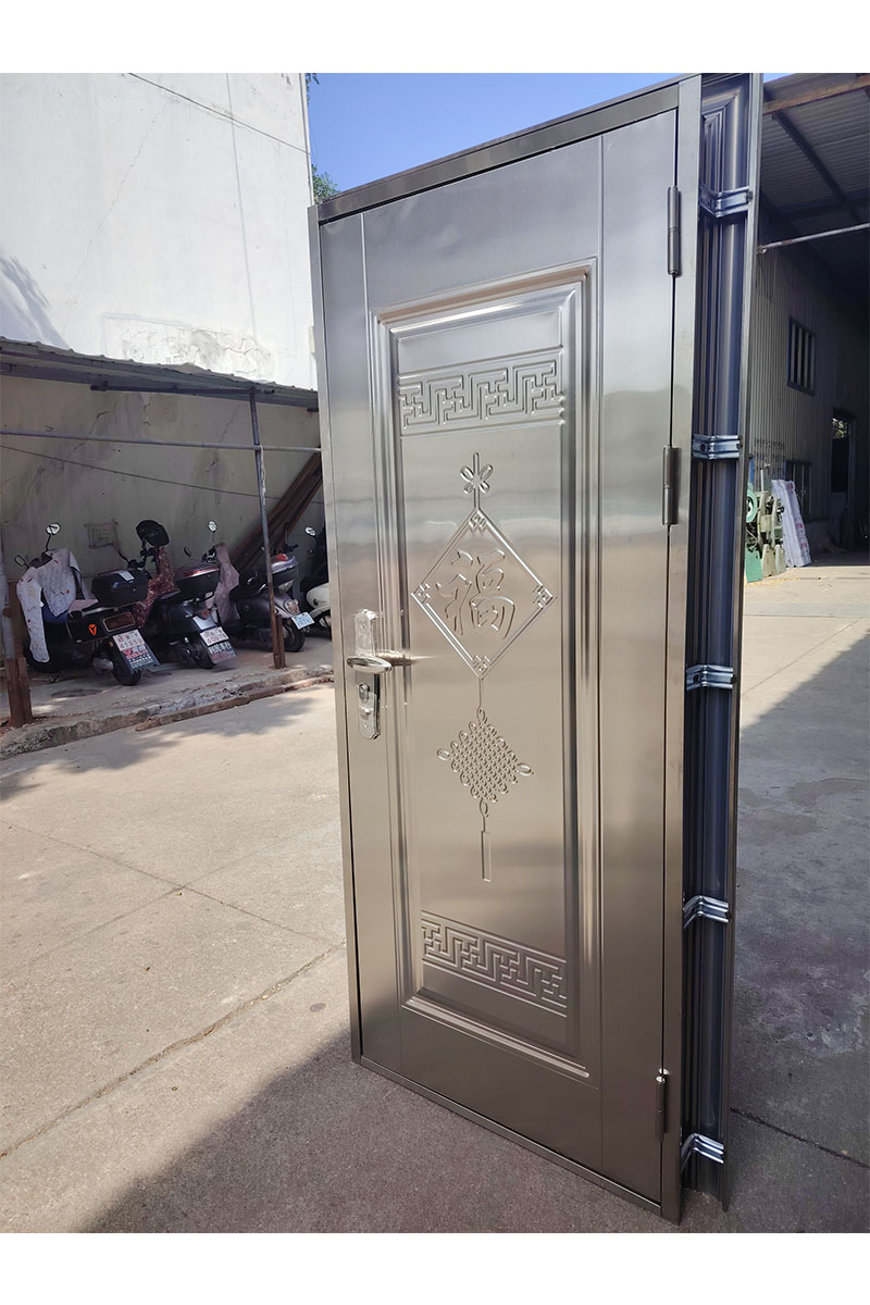 现货304加厚不锈钢门整板门防盗门单门进户门家用福字门农村自建(图8)