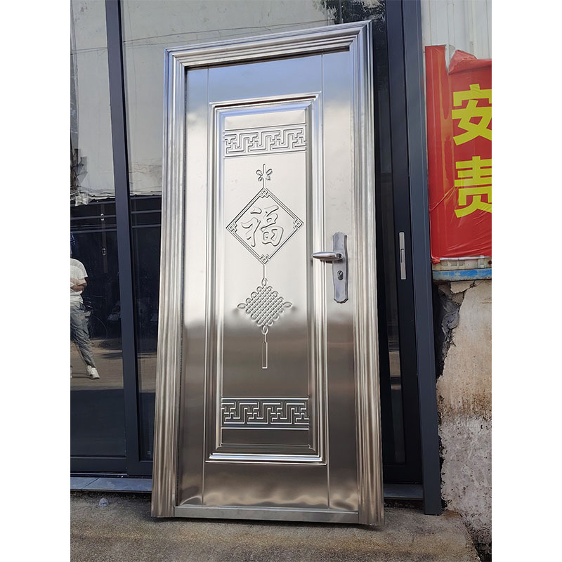 现货304加厚不锈钢门整板门防盗门单门进户门家用福字门农村自建(图14)