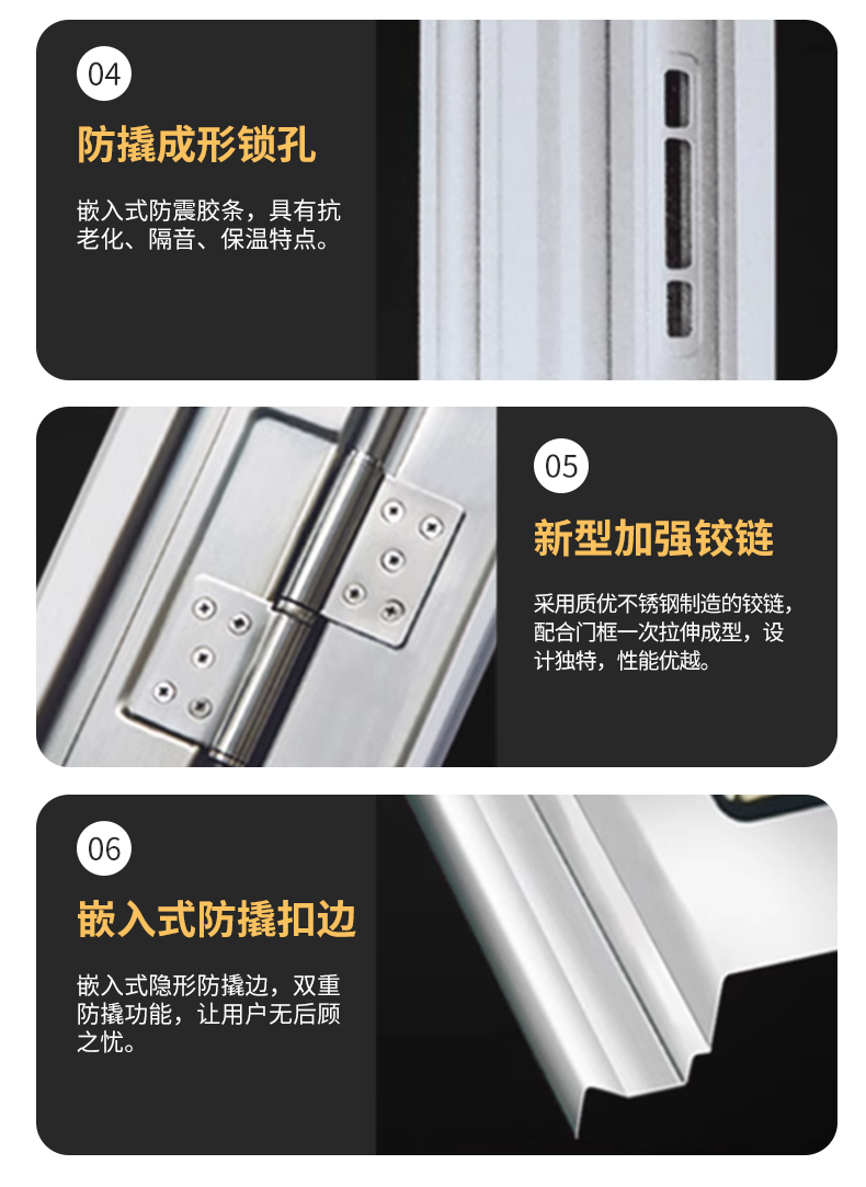 【特价批发】304不锈钢单门进户防盗门阳台门出租房门农村入户门(图7)