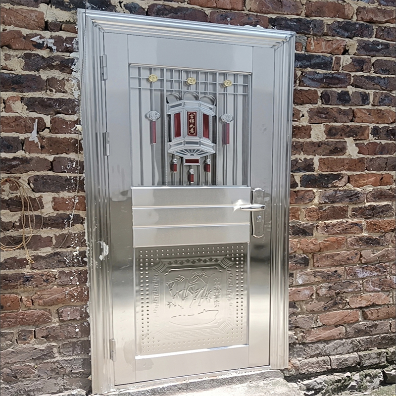 304不锈钢门加厚进户防盗门楼顶阳台门出租屋房门农村双开门定制(图10)