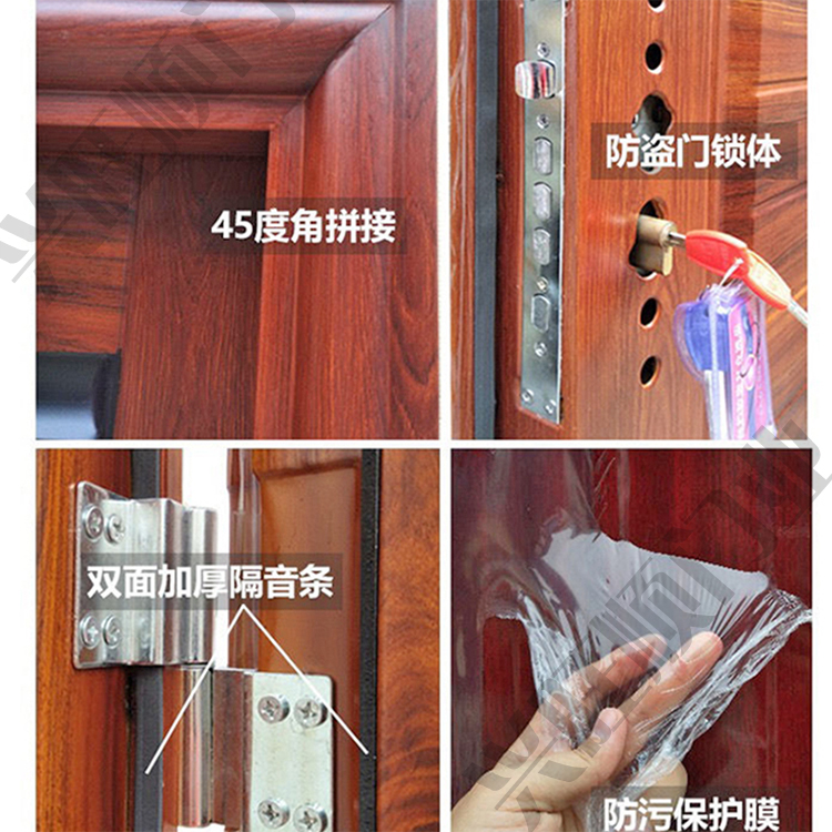 锌合金卧室门室内房间门套装门钢制隔音门烤漆门钢质门定做门定制(图9)