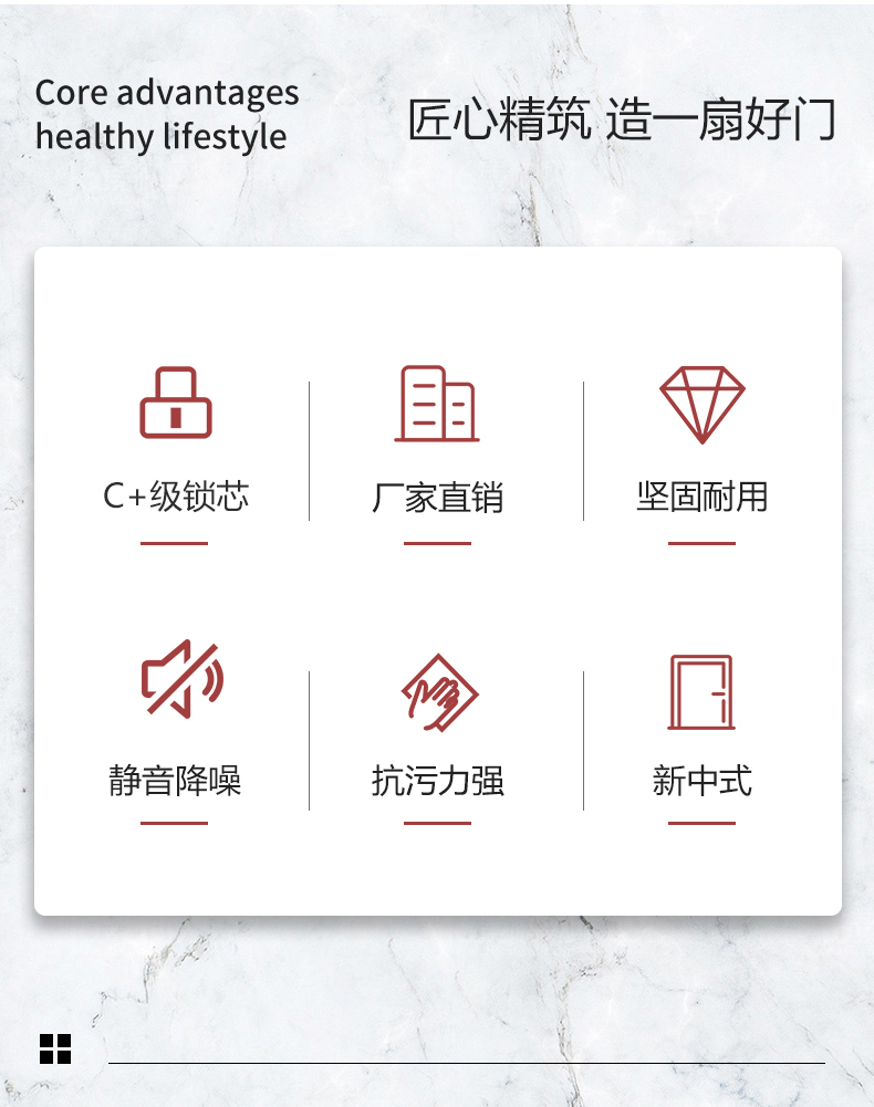 锌合金房间门卧室门钢制门钢质门室内门防盗门出租房门烤漆门定制(图4)