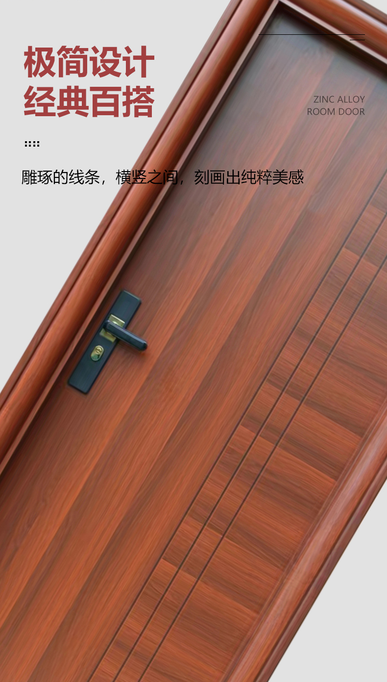 锌合金房间门卧室门钢制门钢质门室内门防盗门出租房门烤漆门定制(图6)