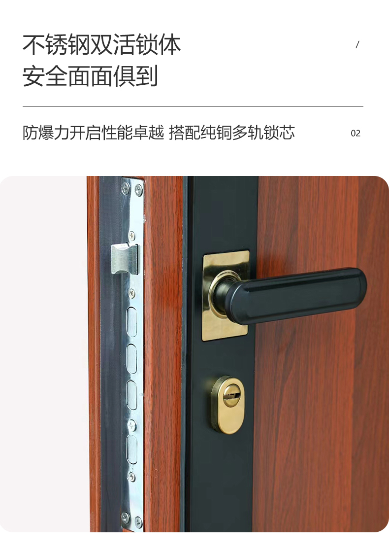 锌合金房间门卧室门钢制门钢质门室内门防盗门出租房门烤漆门定制(图9)