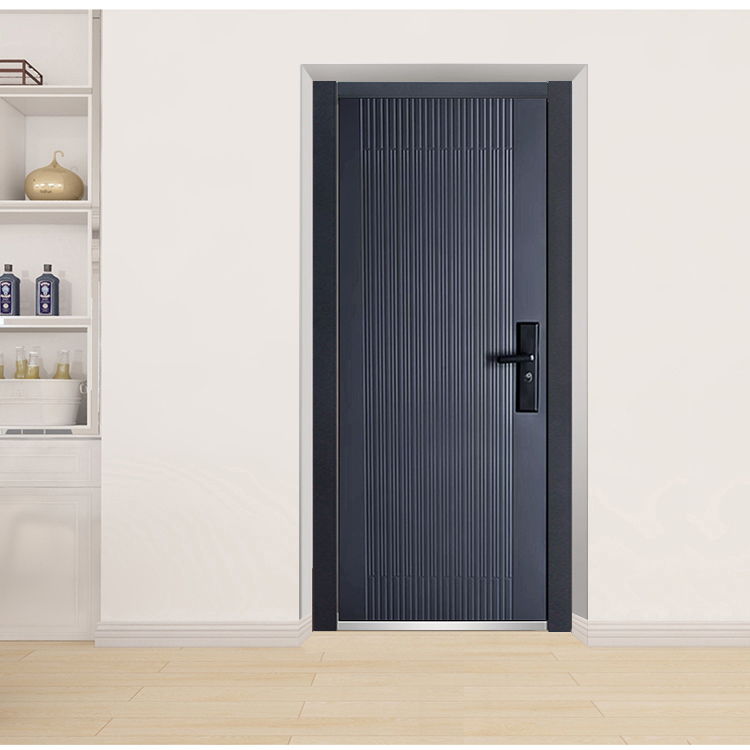 家用钢质门定制进户房间入户防盗门安全工程仿铜保温烤漆钢制大门(图4)