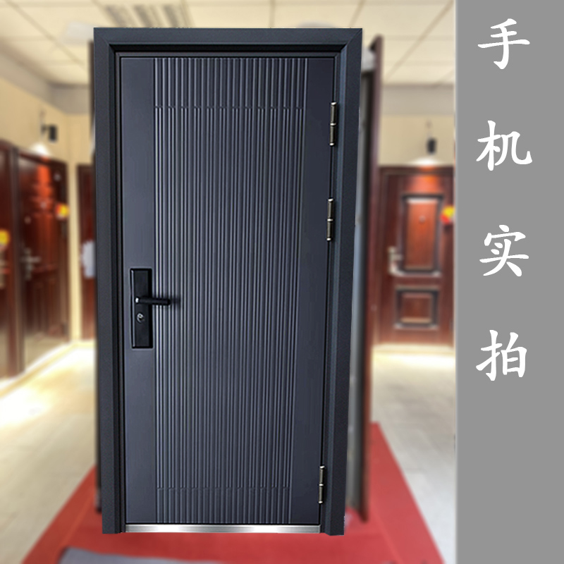 家用钢质门定制进户房间入户防盗门安全工程仿铜保温烤漆钢制大门(图7)