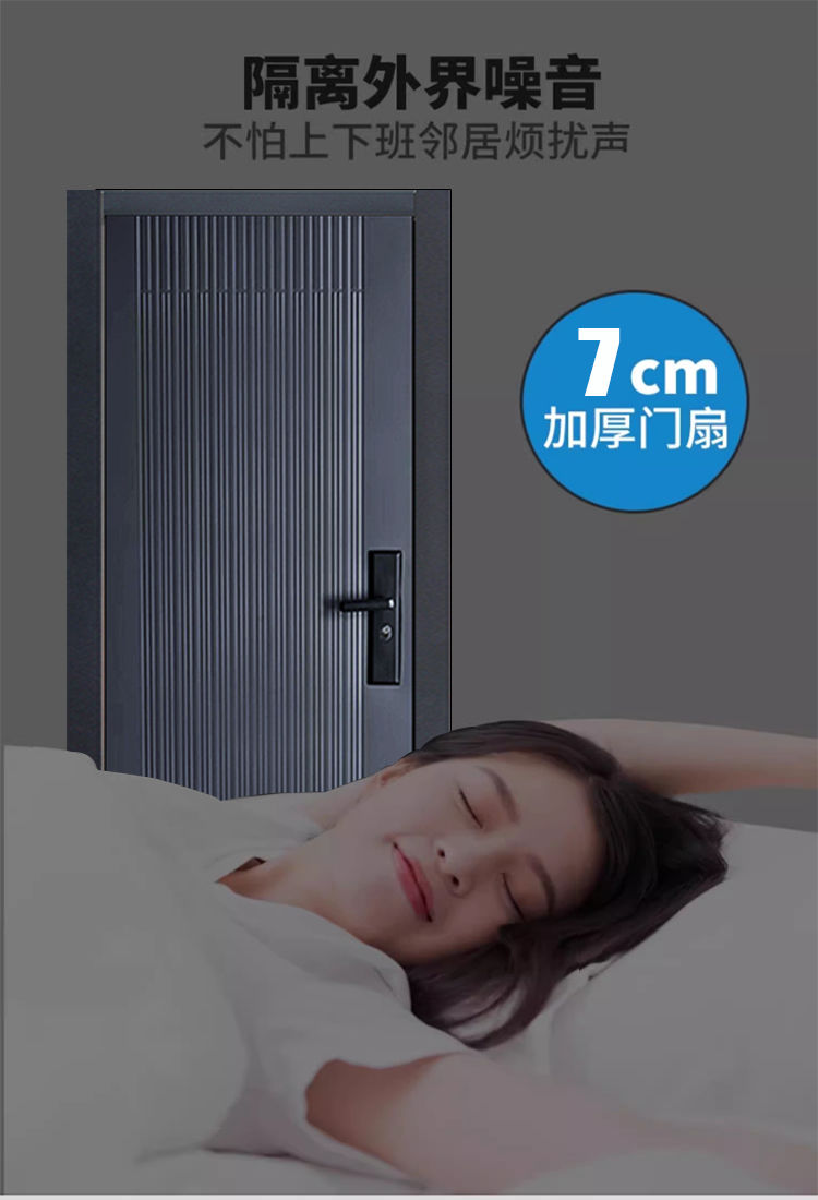 家用钢质门定制进户房间入户防盗门安全工程仿铜保温烤漆钢制大门(图11)