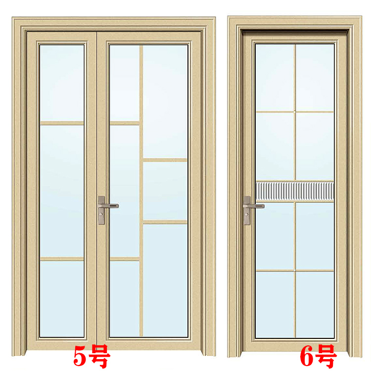 定制卫生间门铝合金室内门厨房门家用烤漆门浴室厕所玻璃门欧式门(图10)