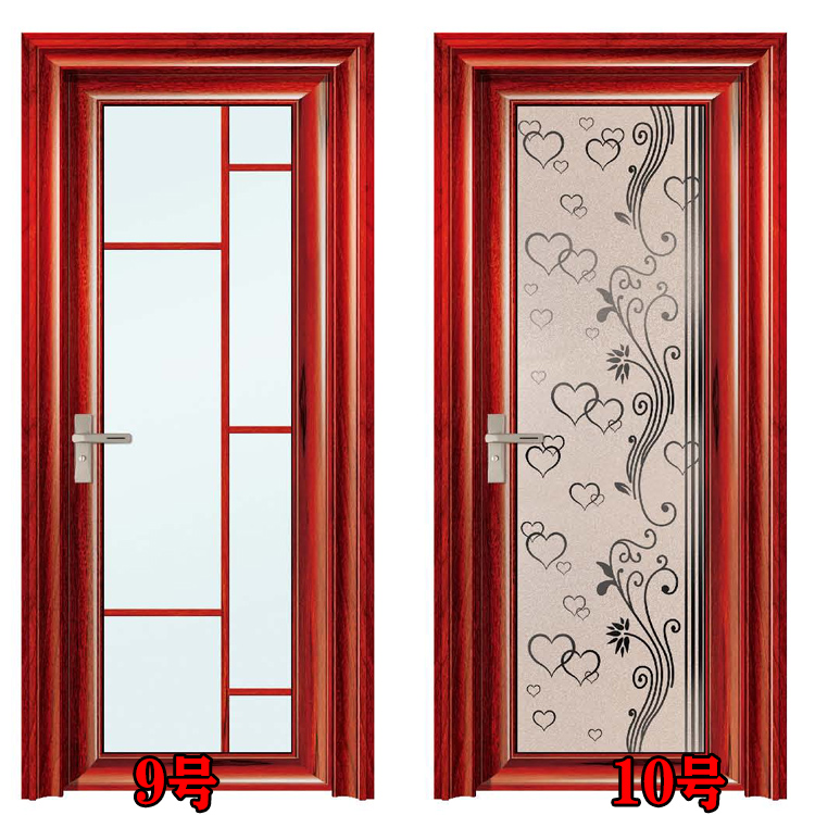 定制卫生间门铝合金室内门厨房门家用烤漆门浴室厕所玻璃门欧式门(图12)