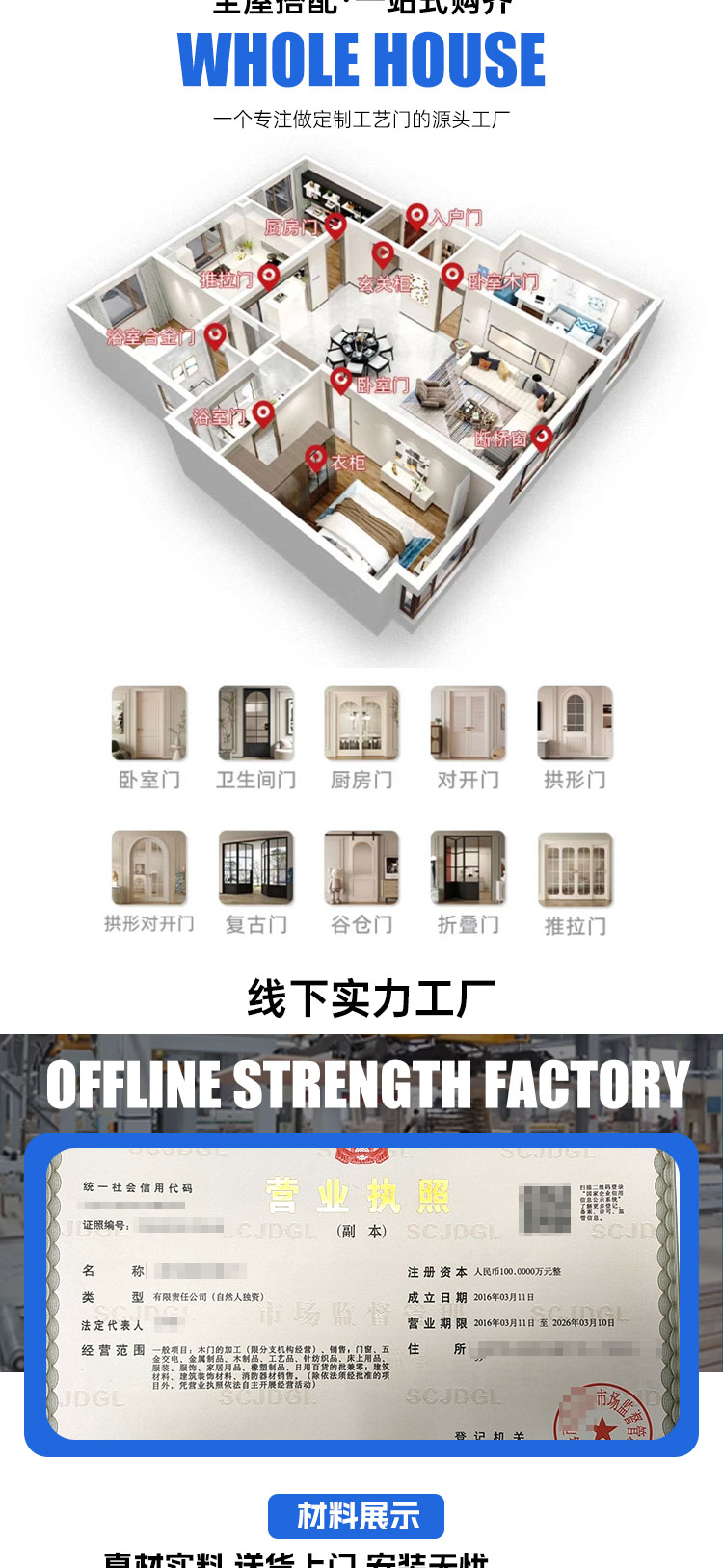 上海卧室门实木复合多层烤漆门免漆门定做 实木门定制室内门包安.(图3)