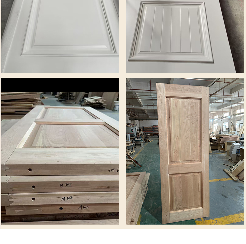 新中式法式实木门房间门胡桃木色中古风室内门静音烤漆门原木门(图19)