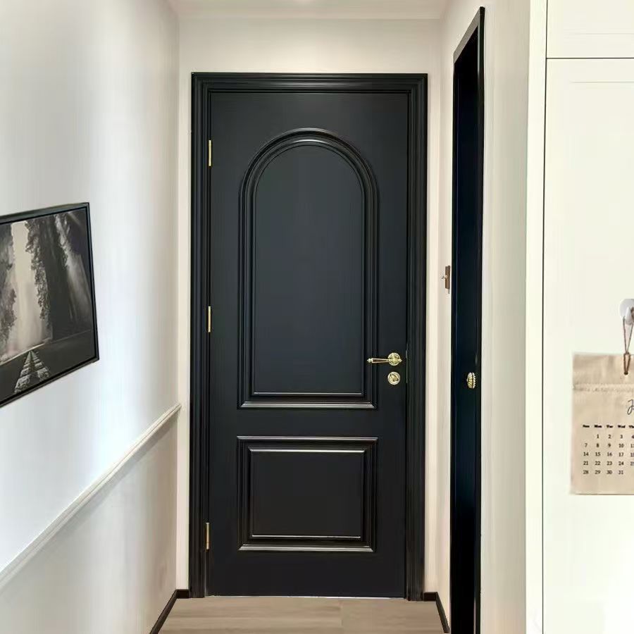 法式实木复合烤漆门生态门多层实木门卧室门套装门室内静音门房门(图8)