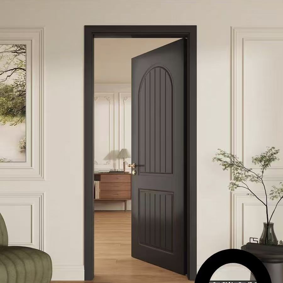 法式实木复合烤漆门生态门多层实木门卧室门套装门室内静音门房门(图5)