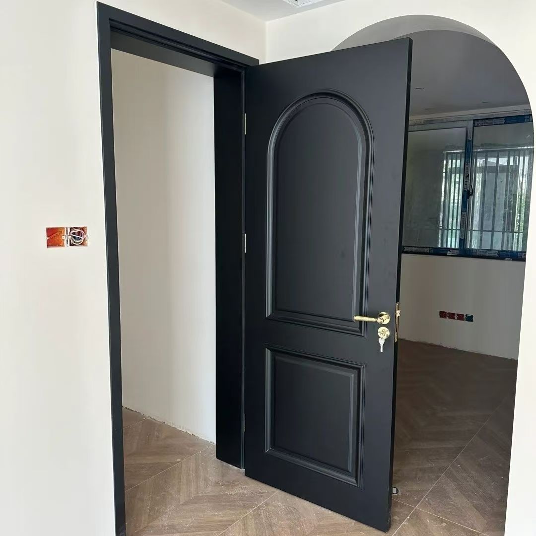 法式实木复合烤漆门生态门多层实木门卧室门套装门室内静音门房门(图11)