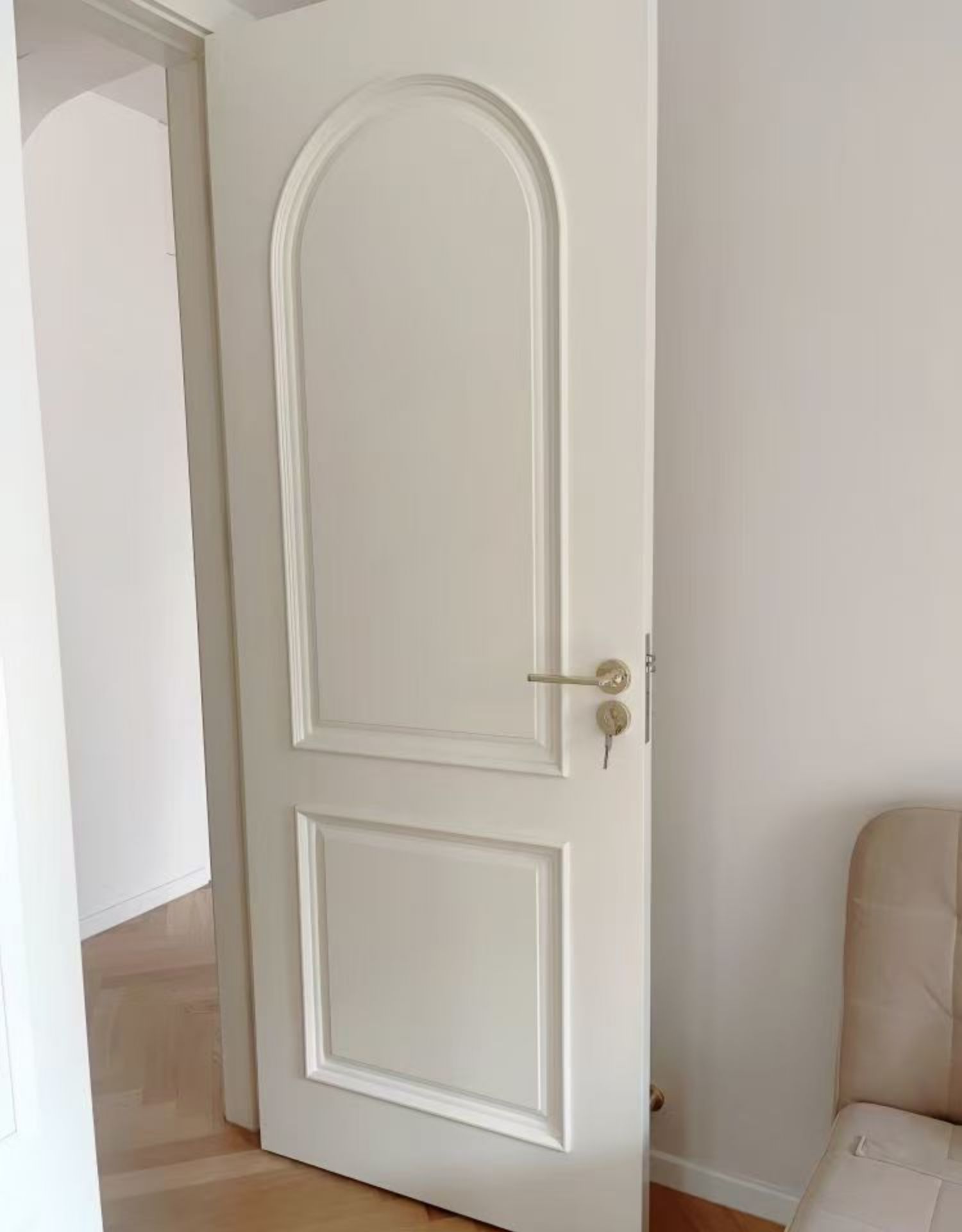 法式实木复合烤漆门生态门多层实木门卧室门套装门室内静音门房门(图14)