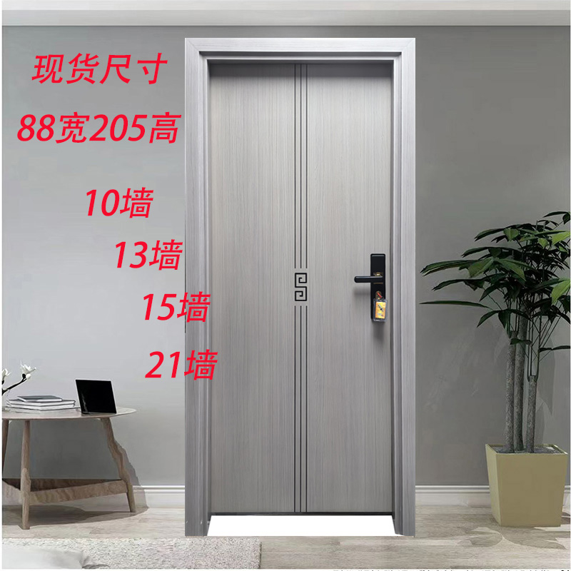 佛山工厂直销锌合金室内门特厚房间门卧室门简约平开门烤漆钢质门(图4)