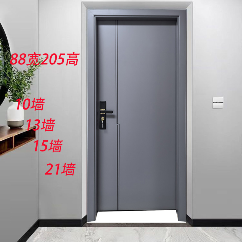 佛山工厂直销锌合金室内门特厚房间门卧室门简约平开门烤漆钢质门(图3)