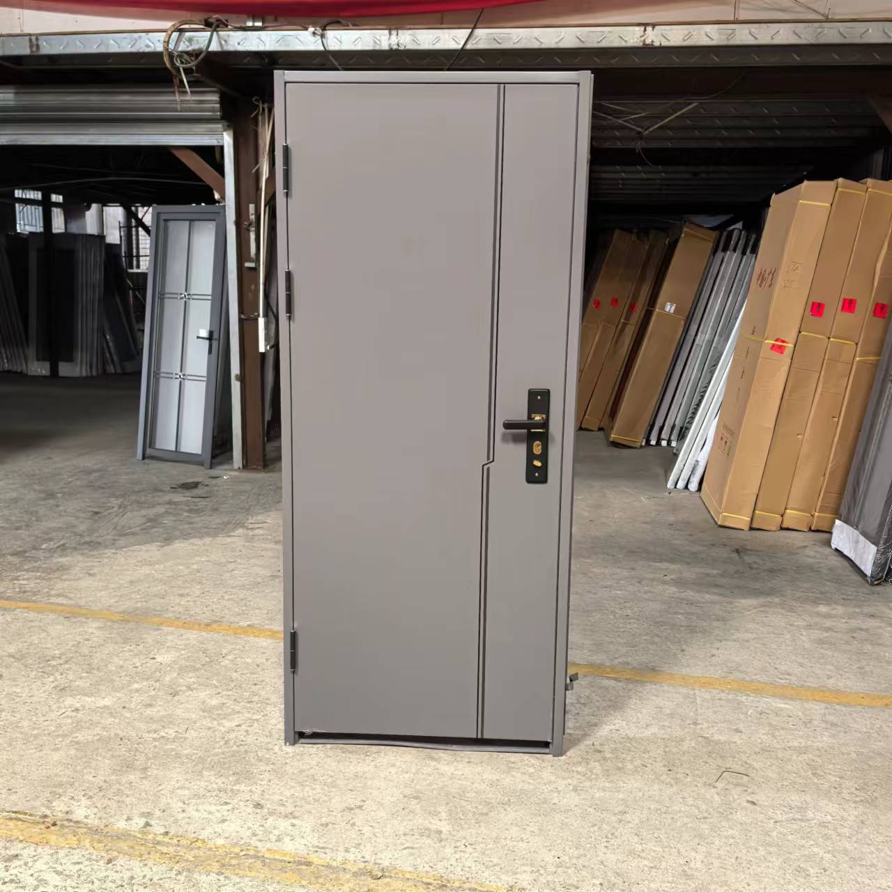 佛山工厂直销锌合金室内门特厚房间门卧室门简约平开门烤漆钢质门(图9)