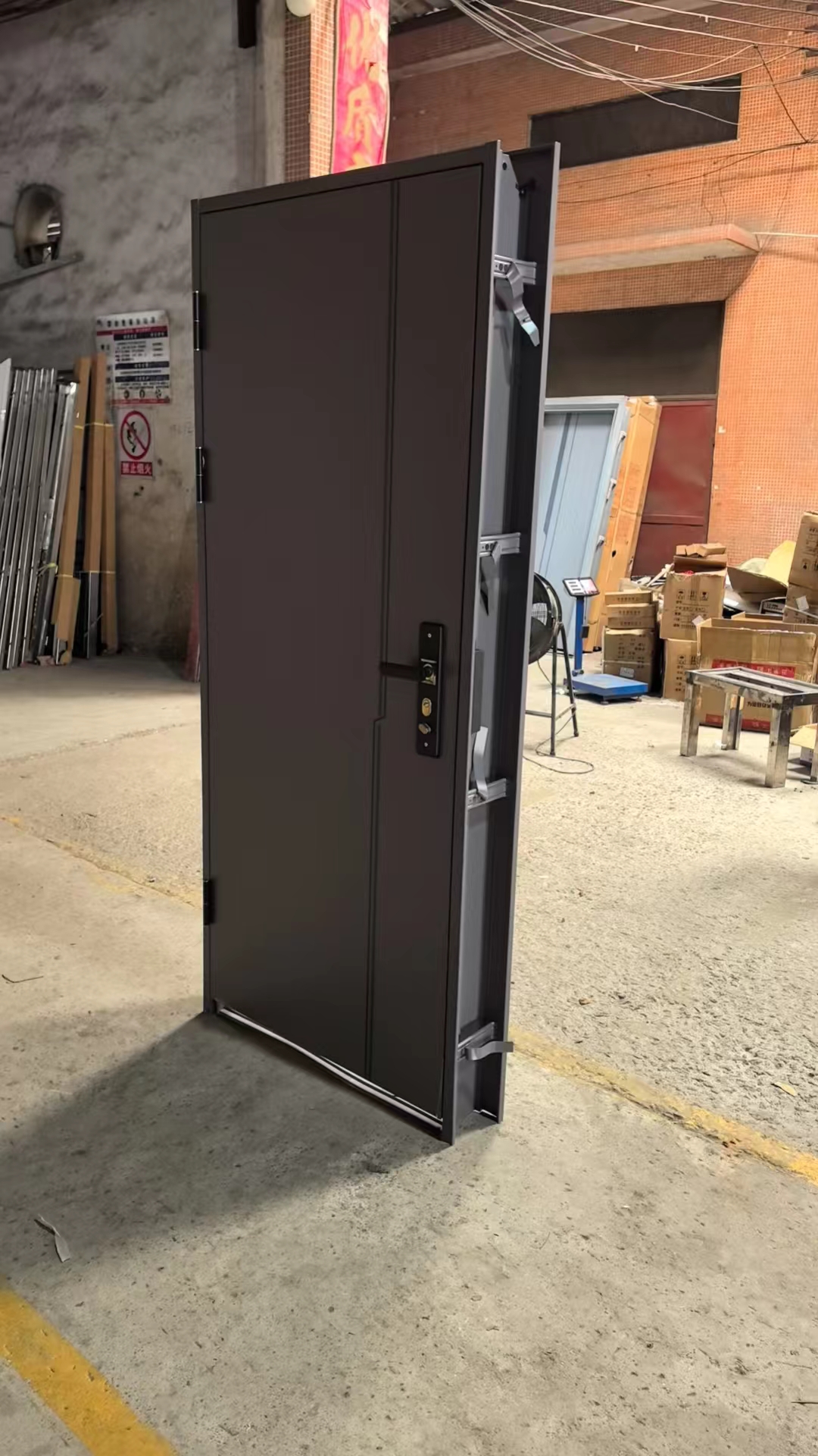 佛山工厂直销锌合金室内门特厚房间门卧室门简约平开门烤漆钢质门(图10)