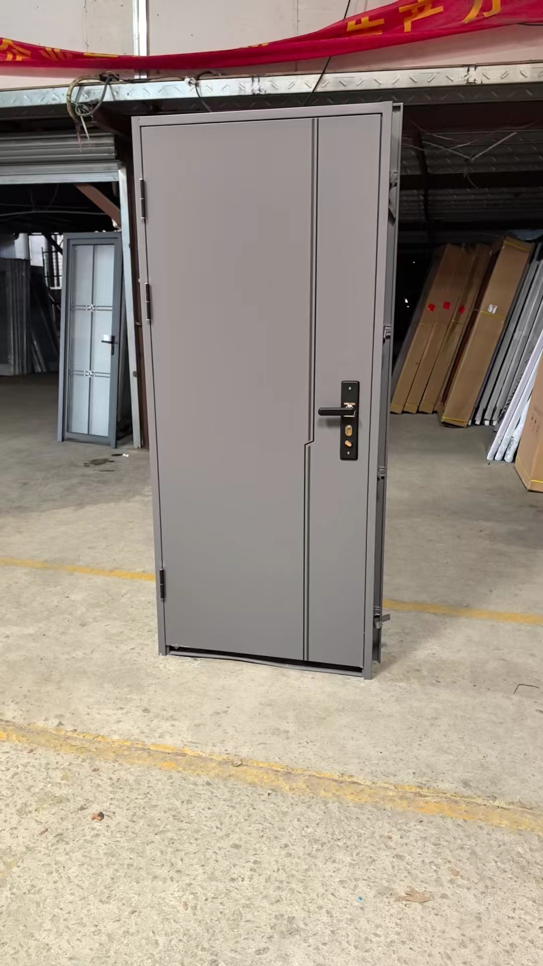 佛山工厂直销锌合金室内门特厚房间门卧室门简约平开门烤漆钢质门(图12)