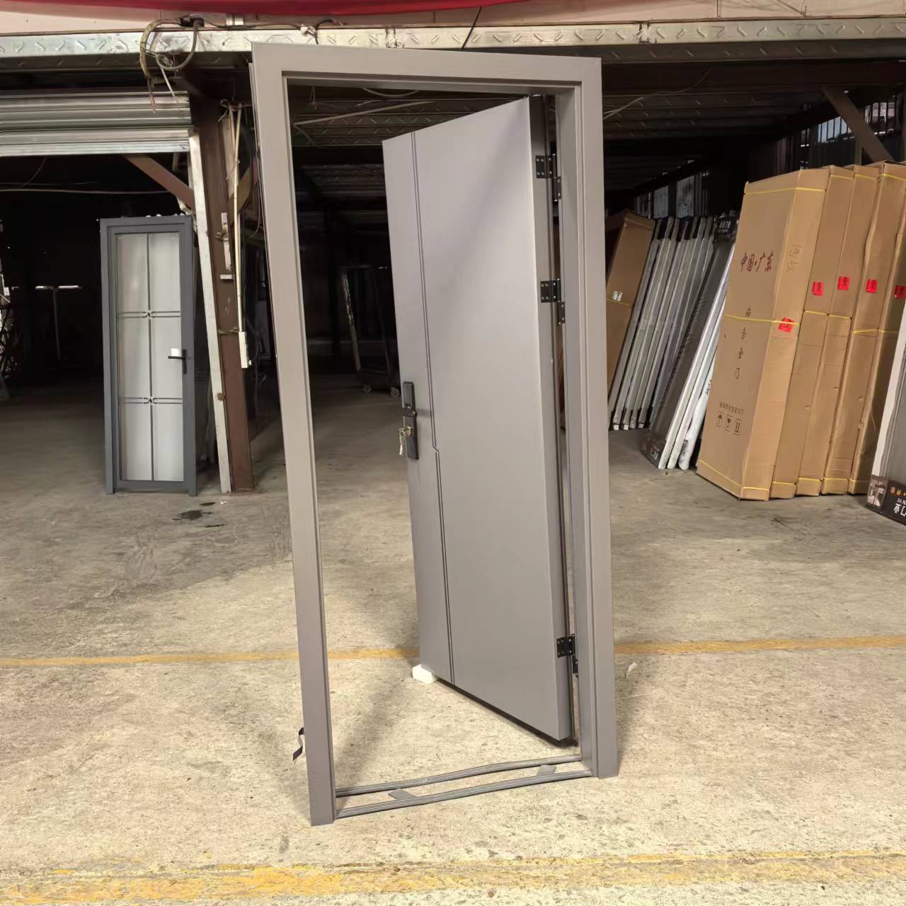 佛山工厂直销锌合金室内门特厚房间门卧室门简约平开门烤漆钢质门(图13)