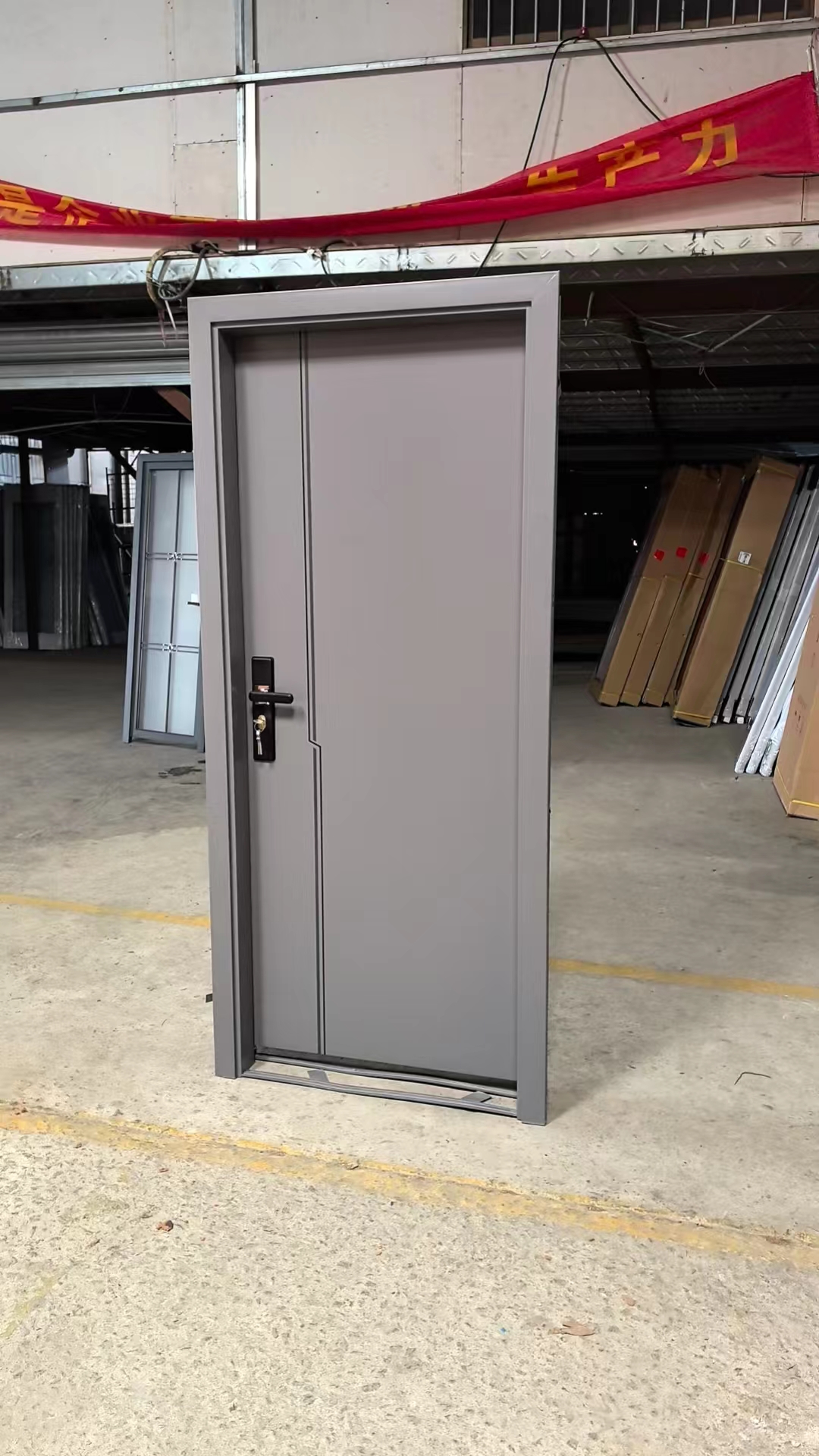 佛山工厂直销锌合金室内门特厚房间门卧室门简约平开门烤漆钢质门(图14)