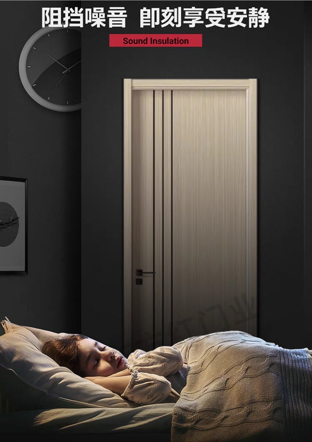 厂家直销锌合金门房间卧室门现代简约烤漆门防盗门室内平开门大门(图5)