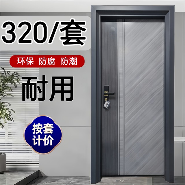 厂家直销锌合金门房间卧室门现代简约烤漆门防盗门室内平开门大门(图1)