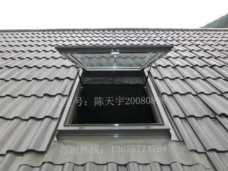 铝合金斜木屋顶天窗房顶斜坡阁楼斜顶阳光房透气窗平房屋手动电动(图20)
