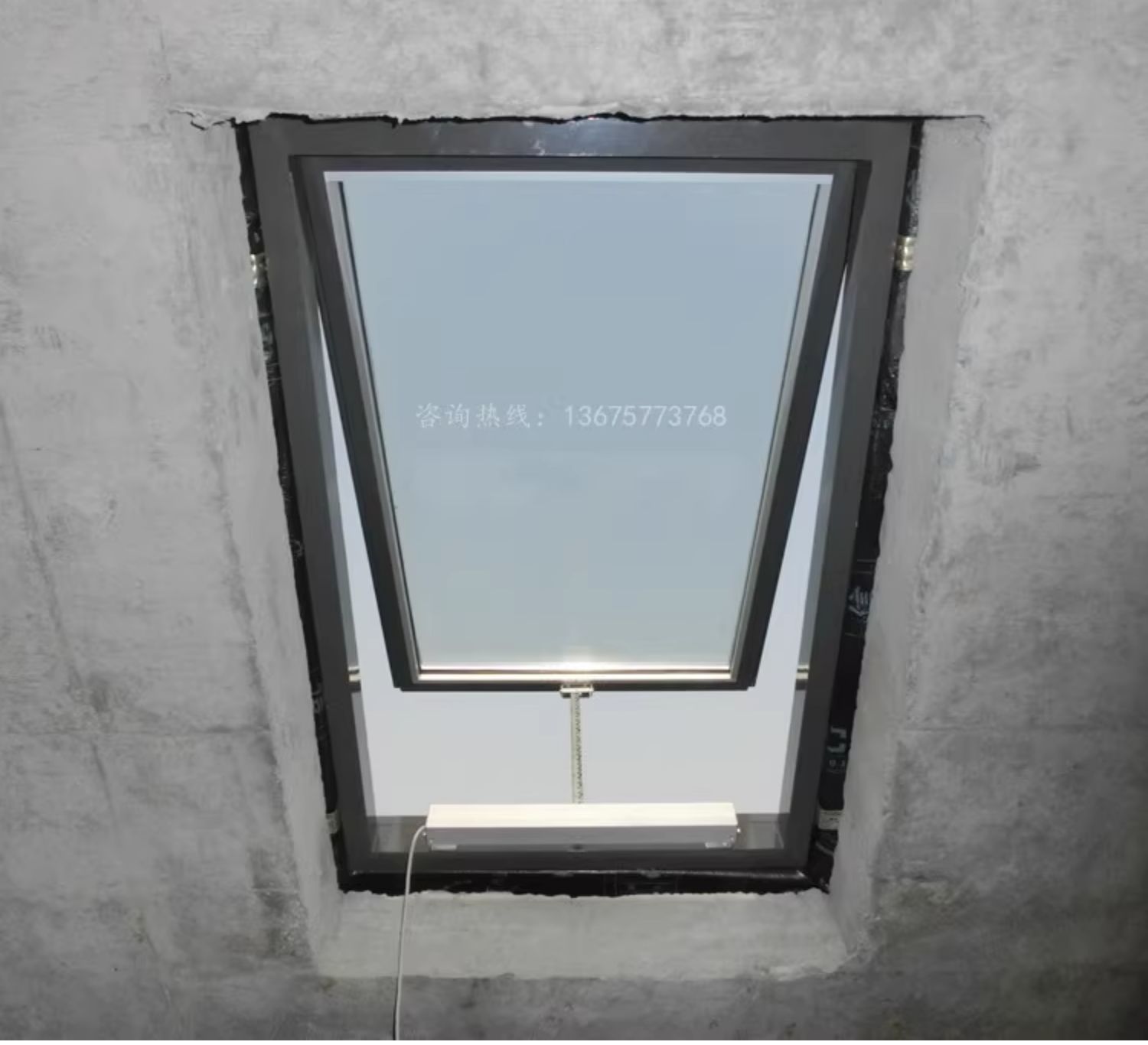 铝合金斜木屋顶天窗房顶斜坡阁楼斜顶阳光房透气窗平房屋手动电动(图37)