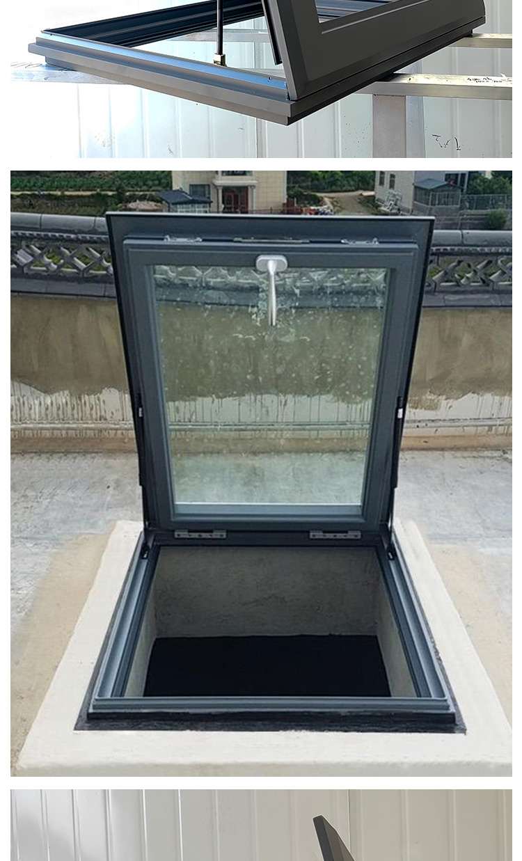 铝合金天窗定制平顶斜屋顶阁楼通风采光井阳光房平移电动手动天窗(图10)