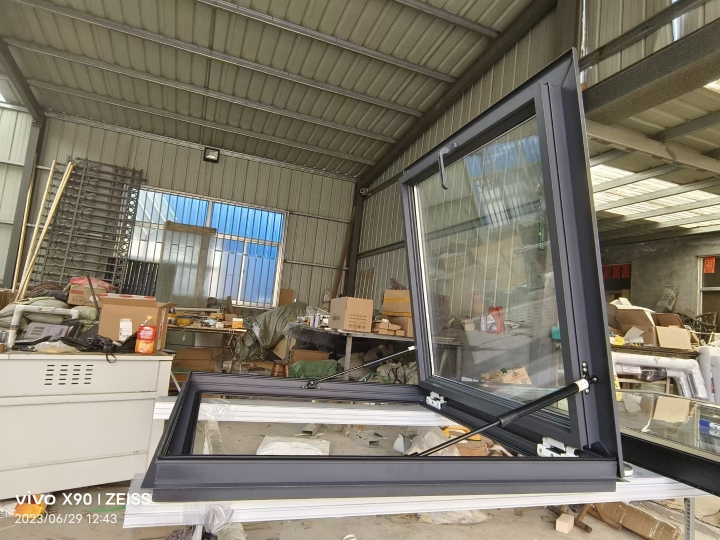 铝合金电动天窗斜平屋顶天窗盖阳光房阁楼采光井地下室定制加厚(图8)
