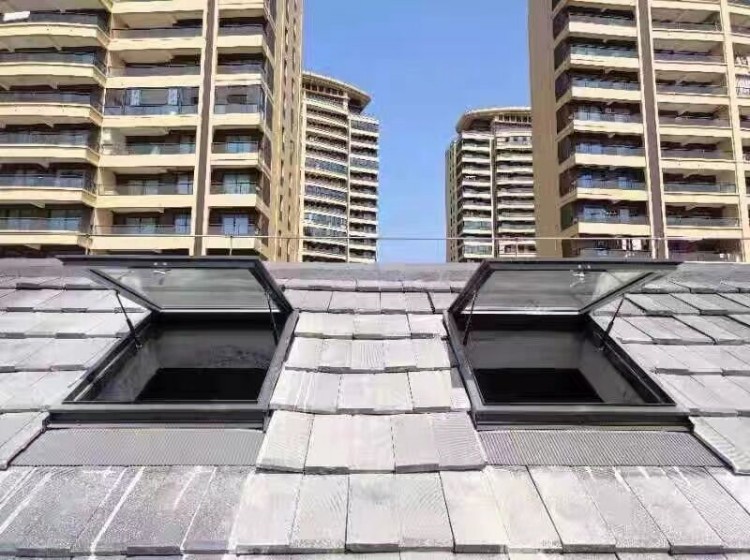 屋顶天窗铝合金斜平面防水电动楼顶盖定制阁楼阳光房地下采光井窗(图10)