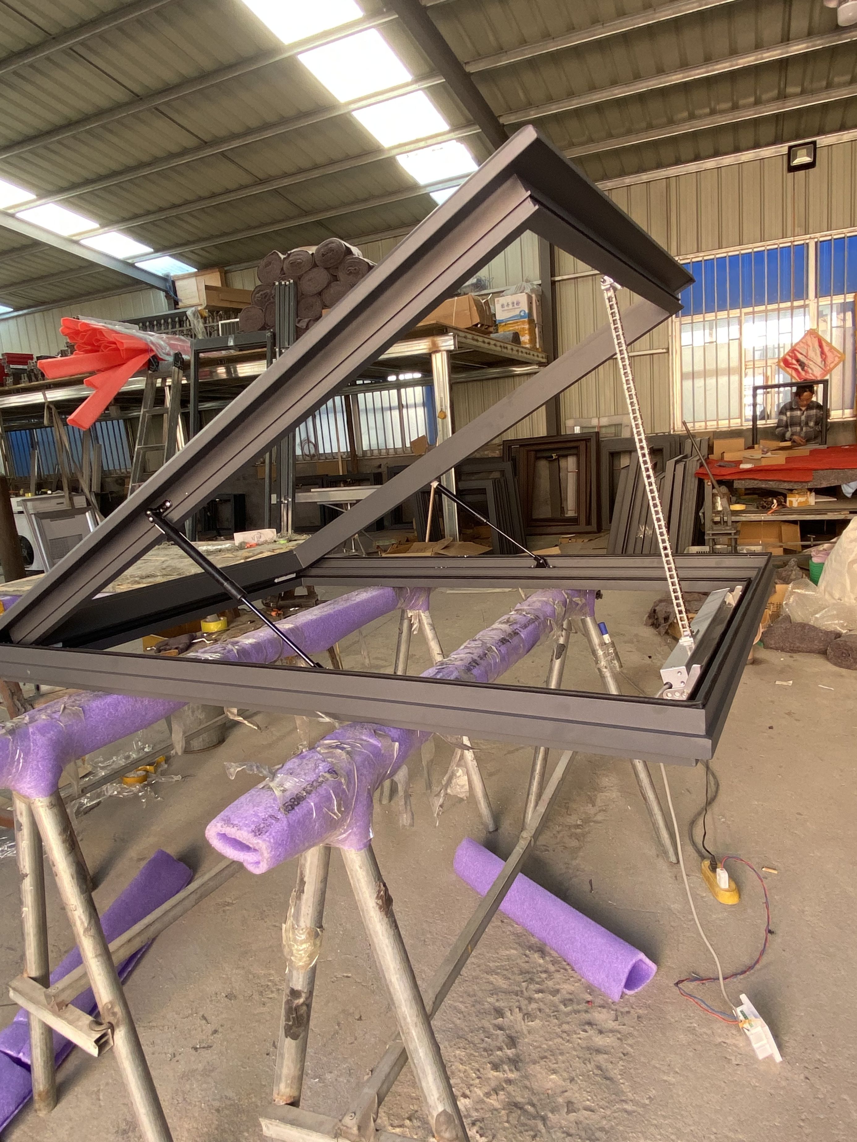 铝合金天窗屋顶斜平楼顶天窗盖阳光房采光井阁楼地下室楼梯口定制(图12)