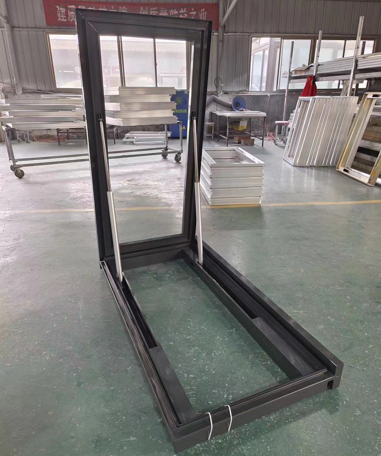 加厚铝合金斜屋顶天窗阳光房中空玻璃阁楼窗定制电动地下室采光井(图14)