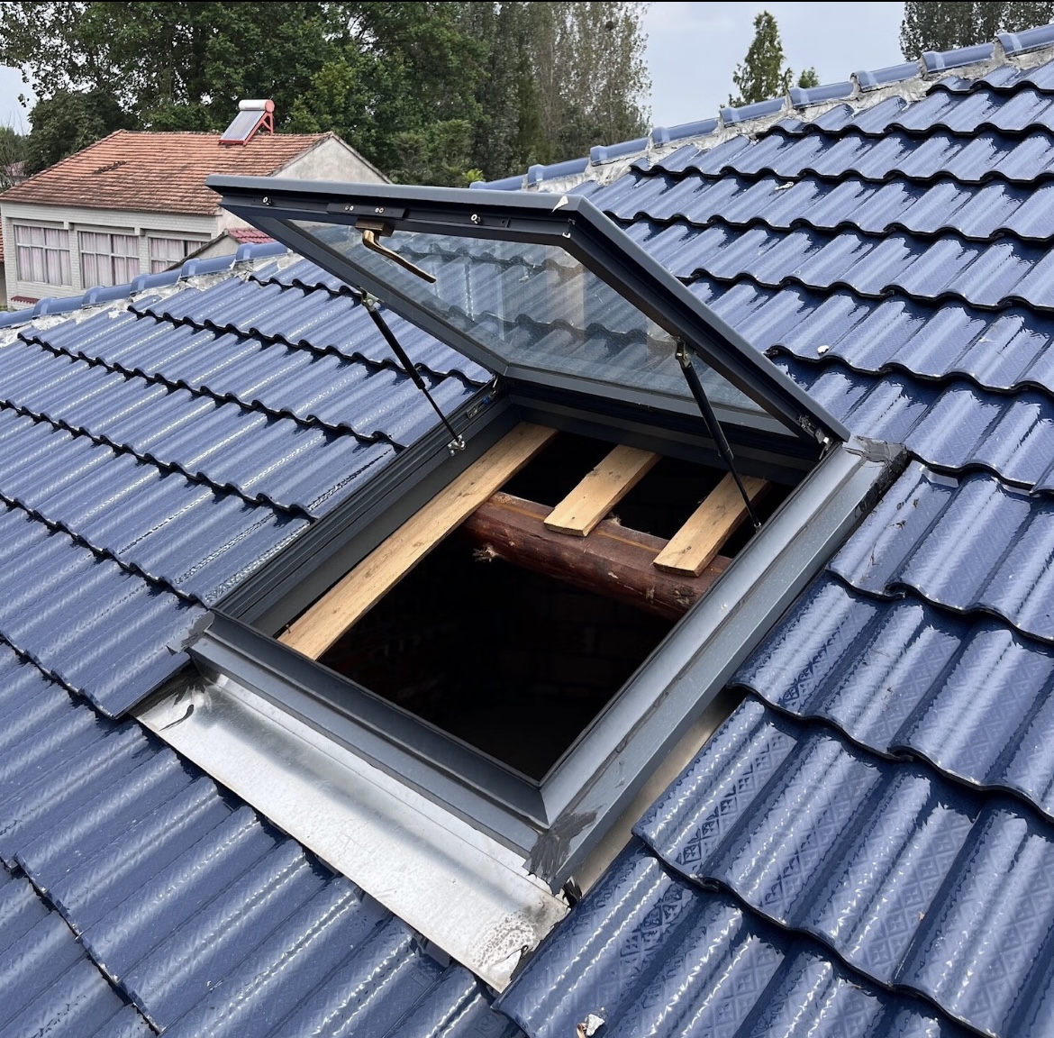 自建房全套铝合金瓦片屋顶专用手动天窗斜屋顶阁楼天窗无需做防水(图10)