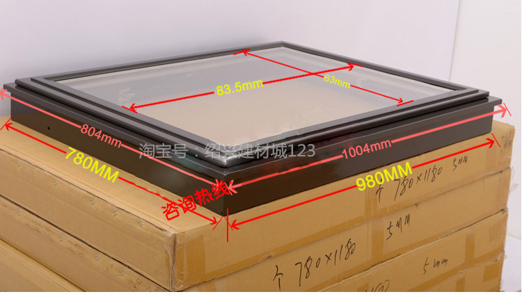 铝合金斜木屋顶阁楼天窗定制平屋面阳光房手动电动窗楼顶采光通风(图10)