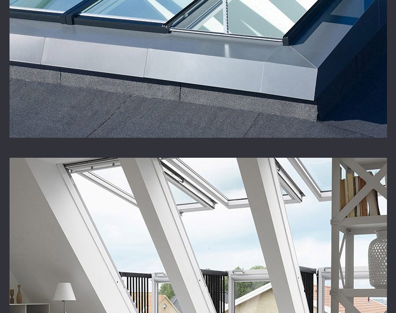 智能电动天窗铝合金斜平屋顶阁楼平移天窗地下室采光井阳光房天窗(图10)