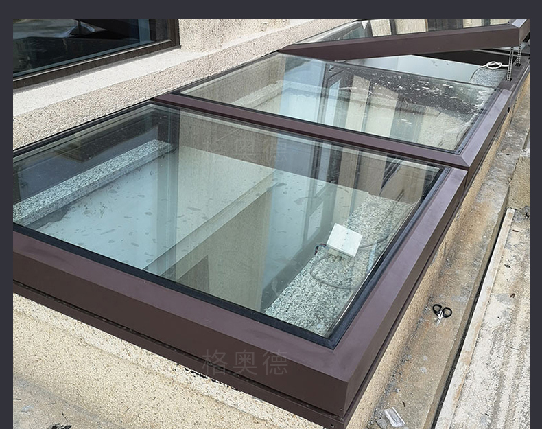 智能电动天窗铝合金斜平屋顶阁楼平移天窗地下室采光井阳光房天窗(图31)