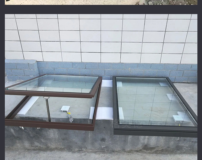 智能电动天窗铝合金斜平屋顶阁楼平移天窗地下室采光井阳光房天窗(图33)