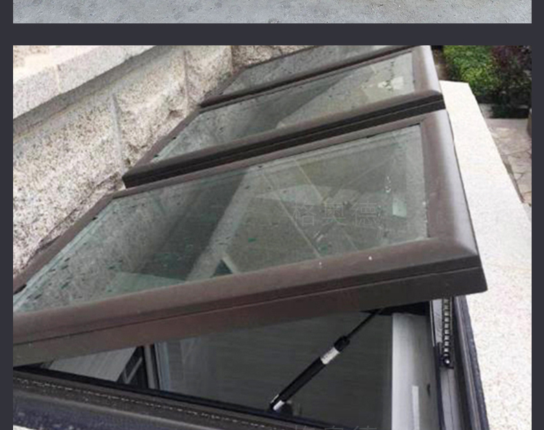智能电动天窗铝合金斜平屋顶阁楼平移天窗地下室采光井阳光房天窗(图34)