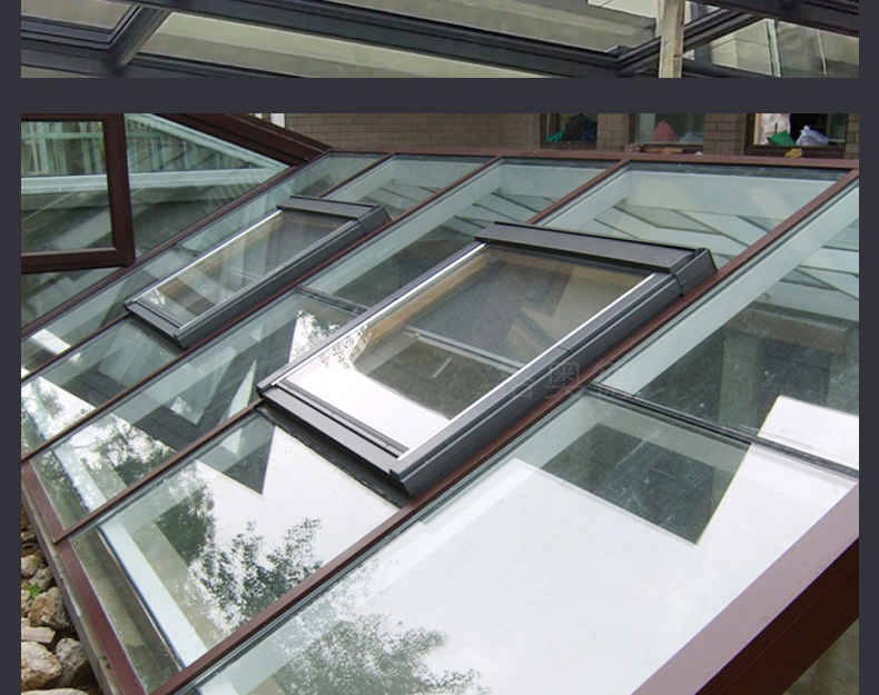 智能电动天窗铝合金斜平屋顶阁楼平移天窗地下室采光井阳光房天窗(图37)