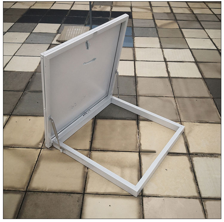 铝合金定制天窗防雨盖板阁楼斜平面屋顶天井上人孔挡雨板手动开启(图6)