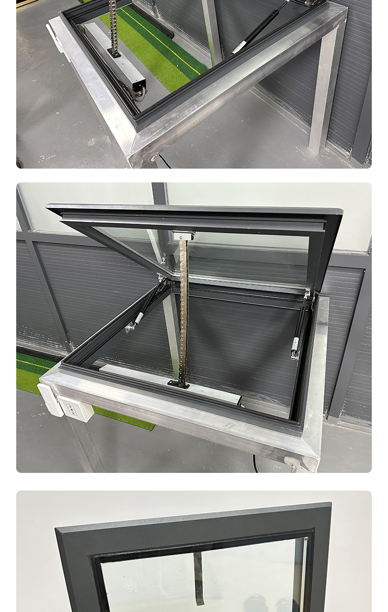 铝合金采光天窗定制电动天窗自建房别墅屋顶地下室采光通风天窗(图9)